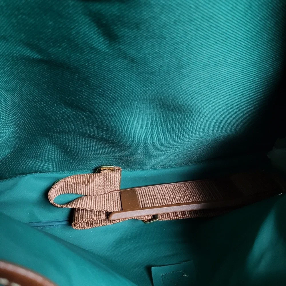 Vintage Polo Ralph Lauren Large Shoulder Strap Bag Green Brown Weekender